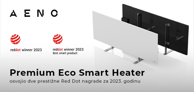 AENO Premium Eco Smart Heater osvojio je prestižnu Red Dot nagradu u dve kategorije - 'Tehnologije grejanja i hlađenja'