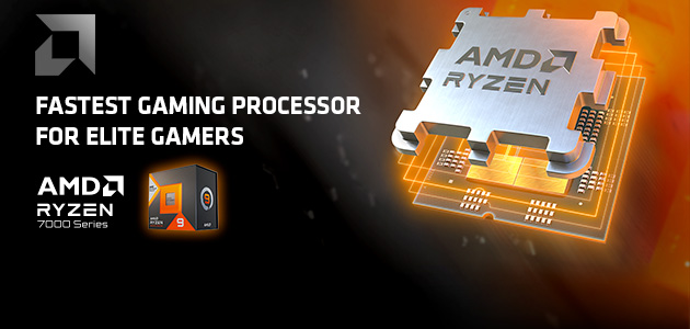 Predstavljamo AMD RYZEN 7000 seriju procesora podržanu sa novom AMD 3D V-Cache™ tehnologijom koja omogućava ultimativne gejming performanse.