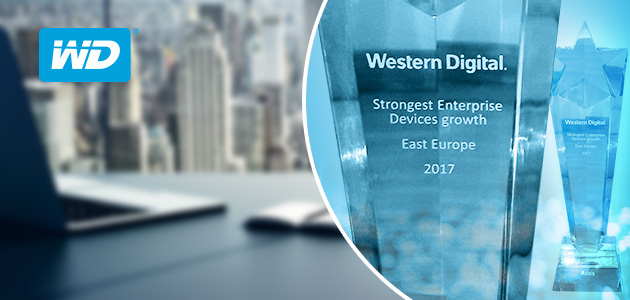 ASBIS je osvojio prestižnu nagradu “Strongest Enterprise Device Growth 2017” (Najveći rast u segmentu serverskih diskova u Istočnoj Evropi) na konferenciji koja je održana za WD partnere.