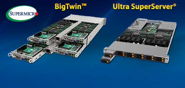 BigTwin™ sistem i Ultra SuperServer® obezbeđuju dvocifreno poboljšanje performansi infrastrukture za 'Mission critical' primene
