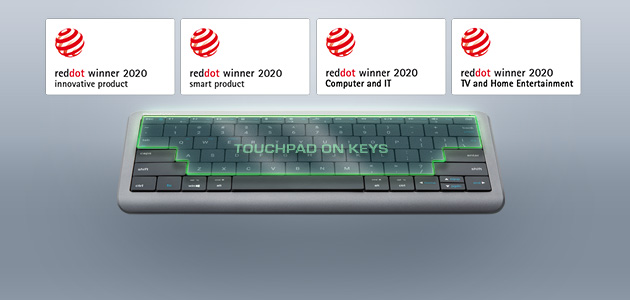 Prestigio Click & Touch multimedijalna tastatura sa touchpad-om na tasterima osvojila je četiri Red Dot 2020 nagrade za izvanredan kvalitet dizajna