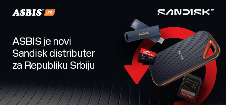 ASBIS je novi Sandisk distributer za Republiku Srbiju